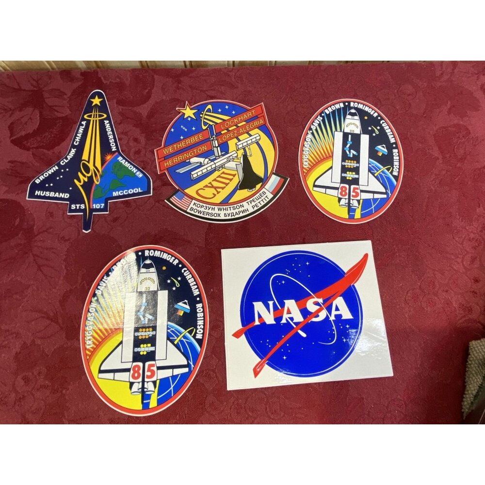 NASA Lot of NASA Stickers Space Shuttle Missions - Vintage